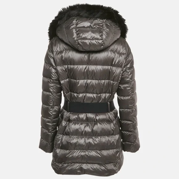 Ralph Lauren Polo Quilted Belted Water Repellent Down Puffer Coat w/Fur Hood - Picture 6 of 10